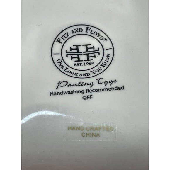 Fitz & Floyd Painting Easter Eggs Porcelain Decorative Plate - Picture 5 of 6